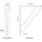 Ekena Millwork Traditional Wrought Iron Bracket, (Single center brace), Antiqued Copper 1 1/2"W x 7 1/2"D x 10"H BKTM01X07X10STRACO - alternate 7
